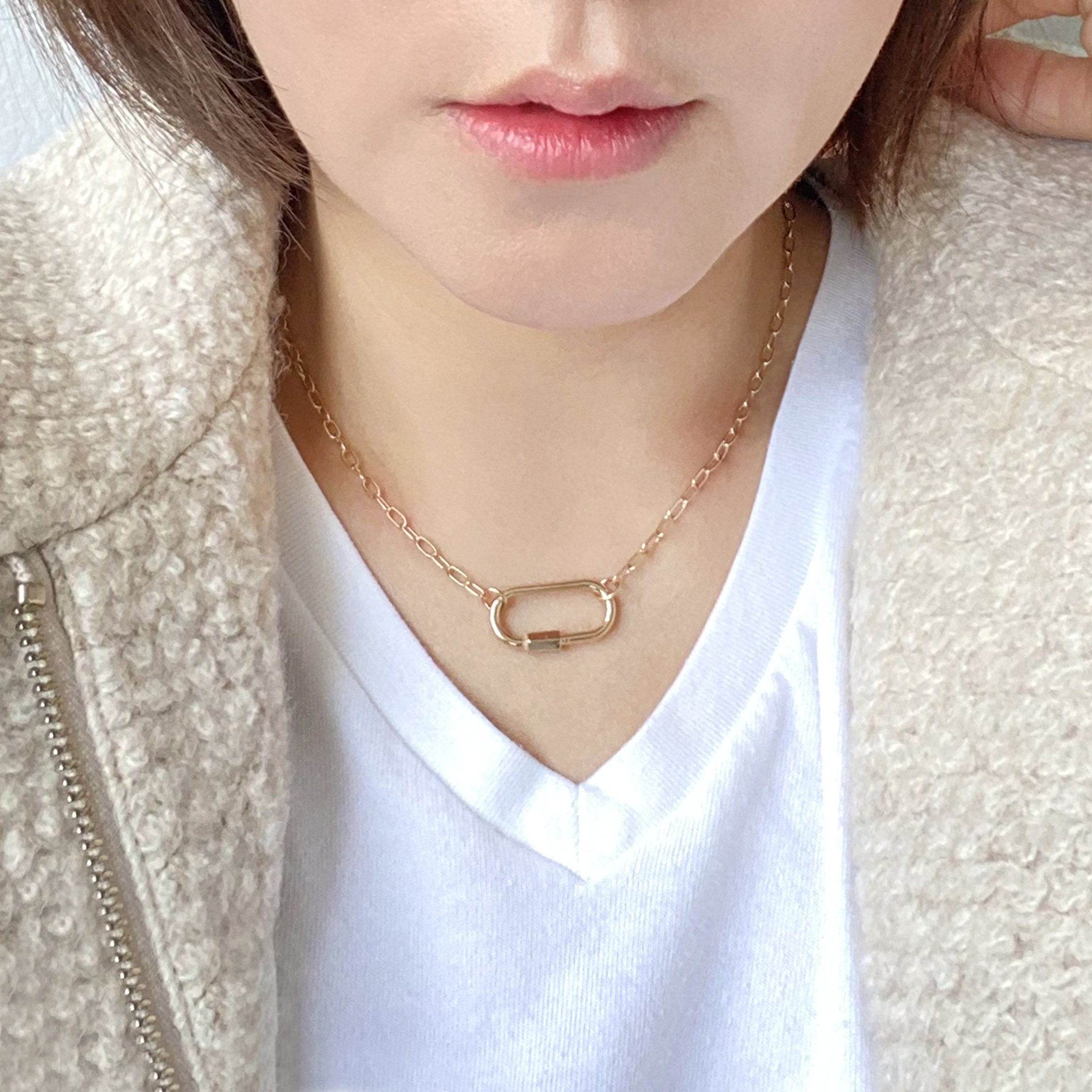 Carabiner Lock Necklace - Bauble Sky