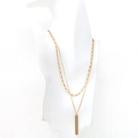 2 Layer Necklace with Bar charm - Bauble Sky
