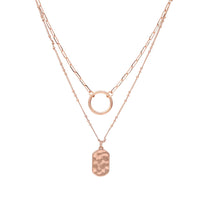 Modern Double Layered Charm Necklace