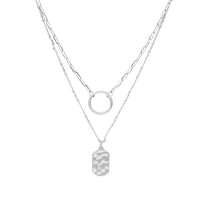 Modern Double Layered Charm Necklace