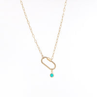 Birthstone Carabiner Lock Necklace - Bauble Sky