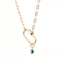 Birthstone Carabiner Lock Necklace - Bauble Sky
