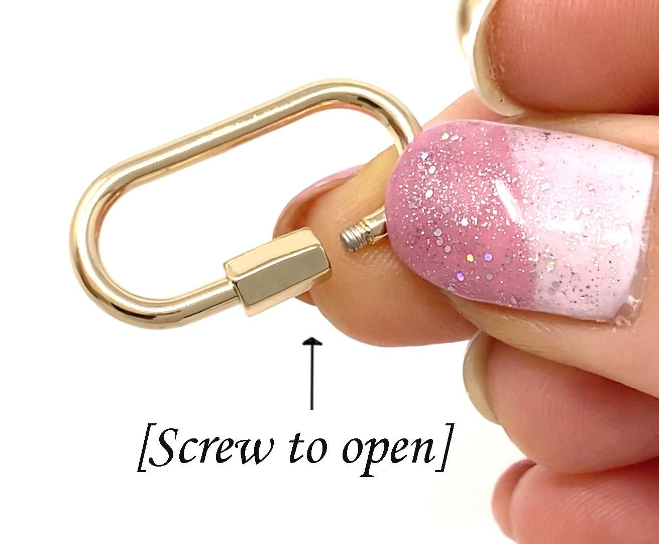 Birthstone Carabiner Lock Necklace - Bauble Sky