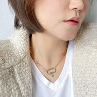 Birthstone Carabiner Lock Necklace - Bauble Sky