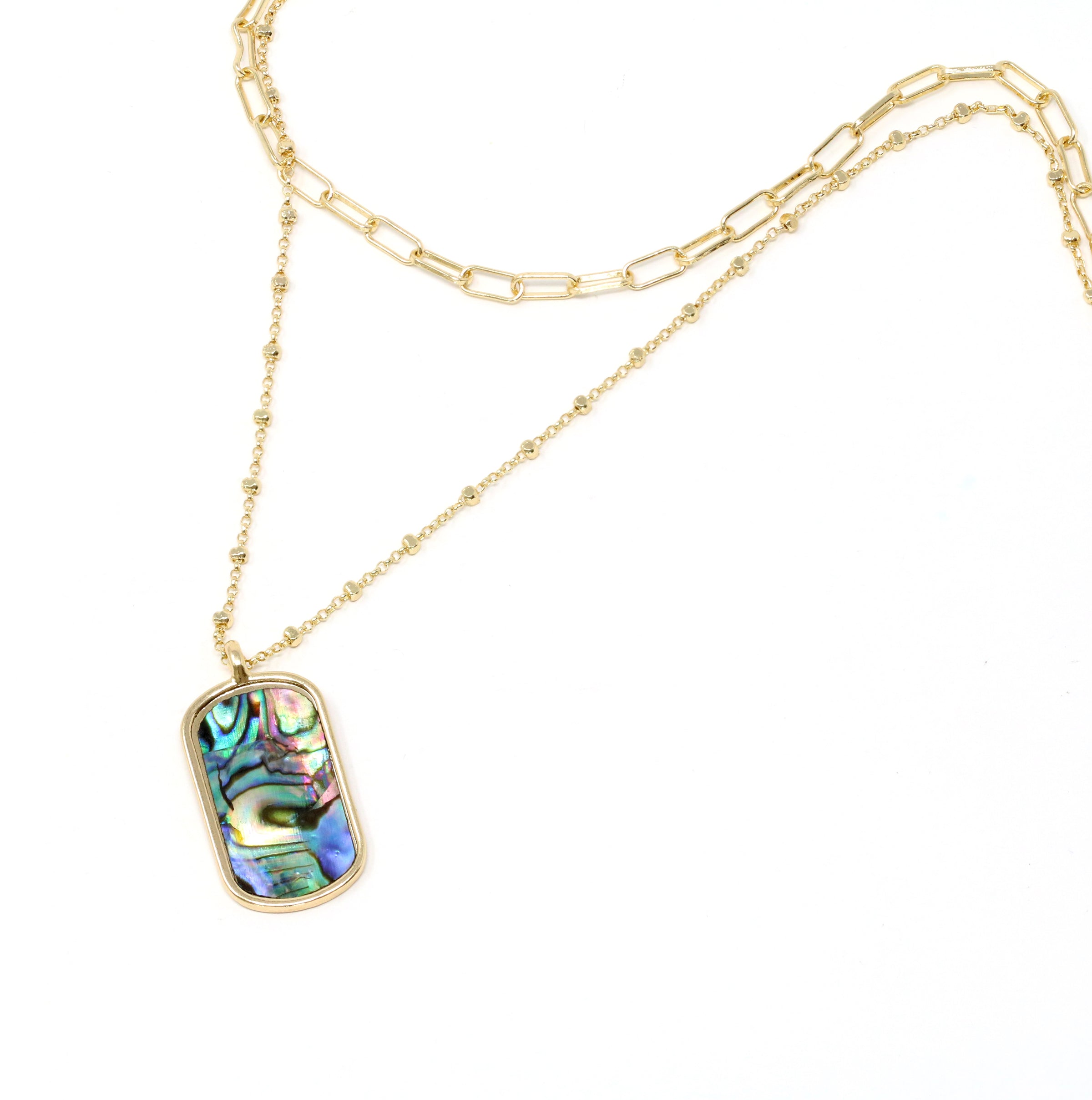 Abalone Double Layered Necklace