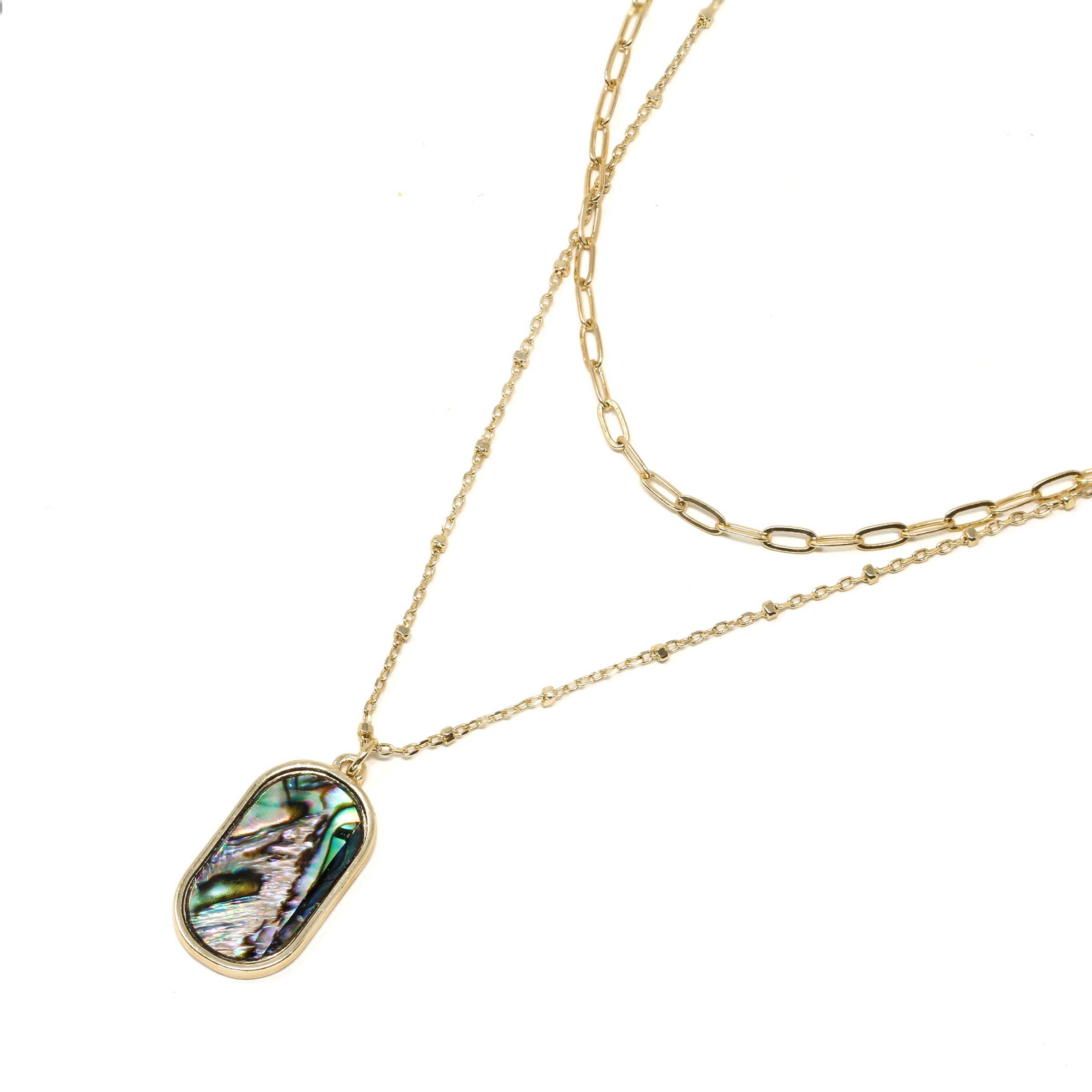 Abalone Double Layered Necklace