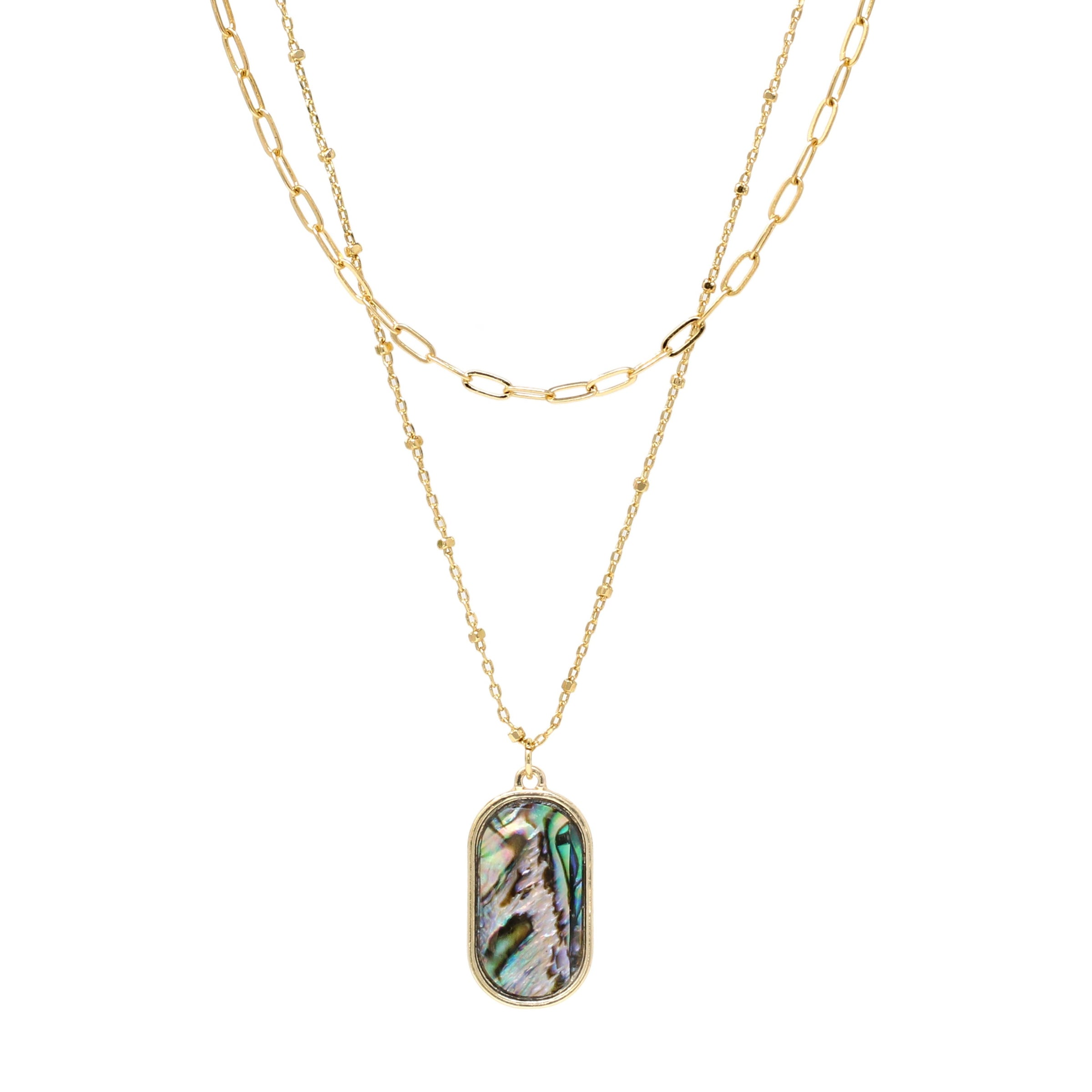 Abalone Double Layered Necklace