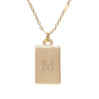 Personalized Initial Bar Necklace