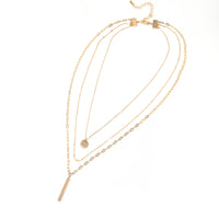 Dainty Triple Layered Charm Necklace