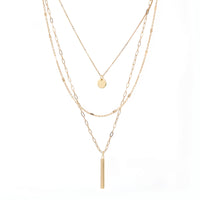 Dainty Triple Layered Charm Necklace
