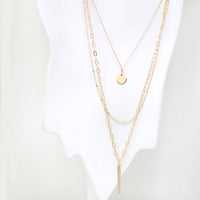 Dainty Triple Layered Charm Necklace