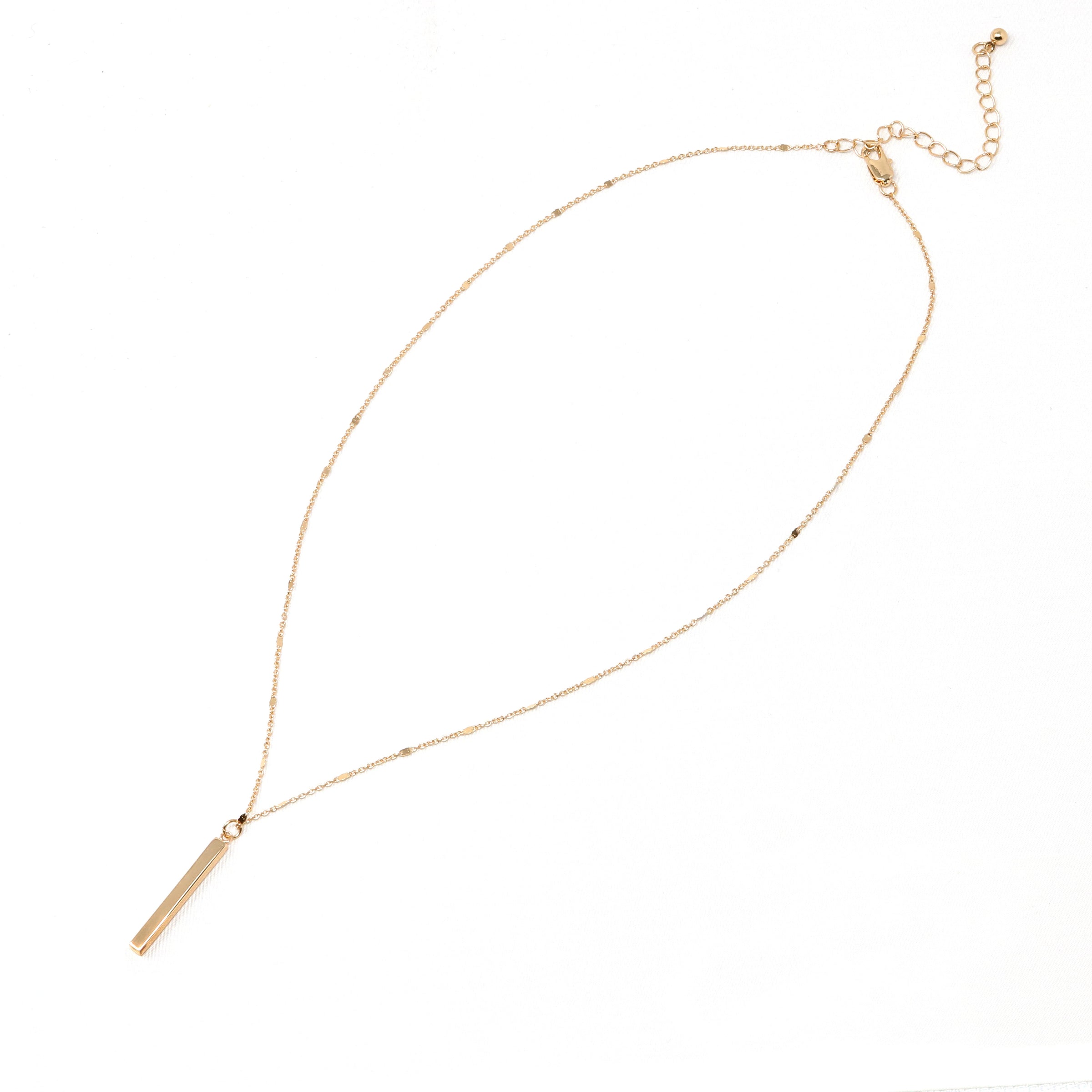 Modern Bar Charm Necklace