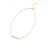 Long Bar Charm Necklace