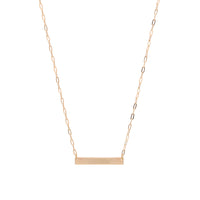 Long Bar Charm Necklace
