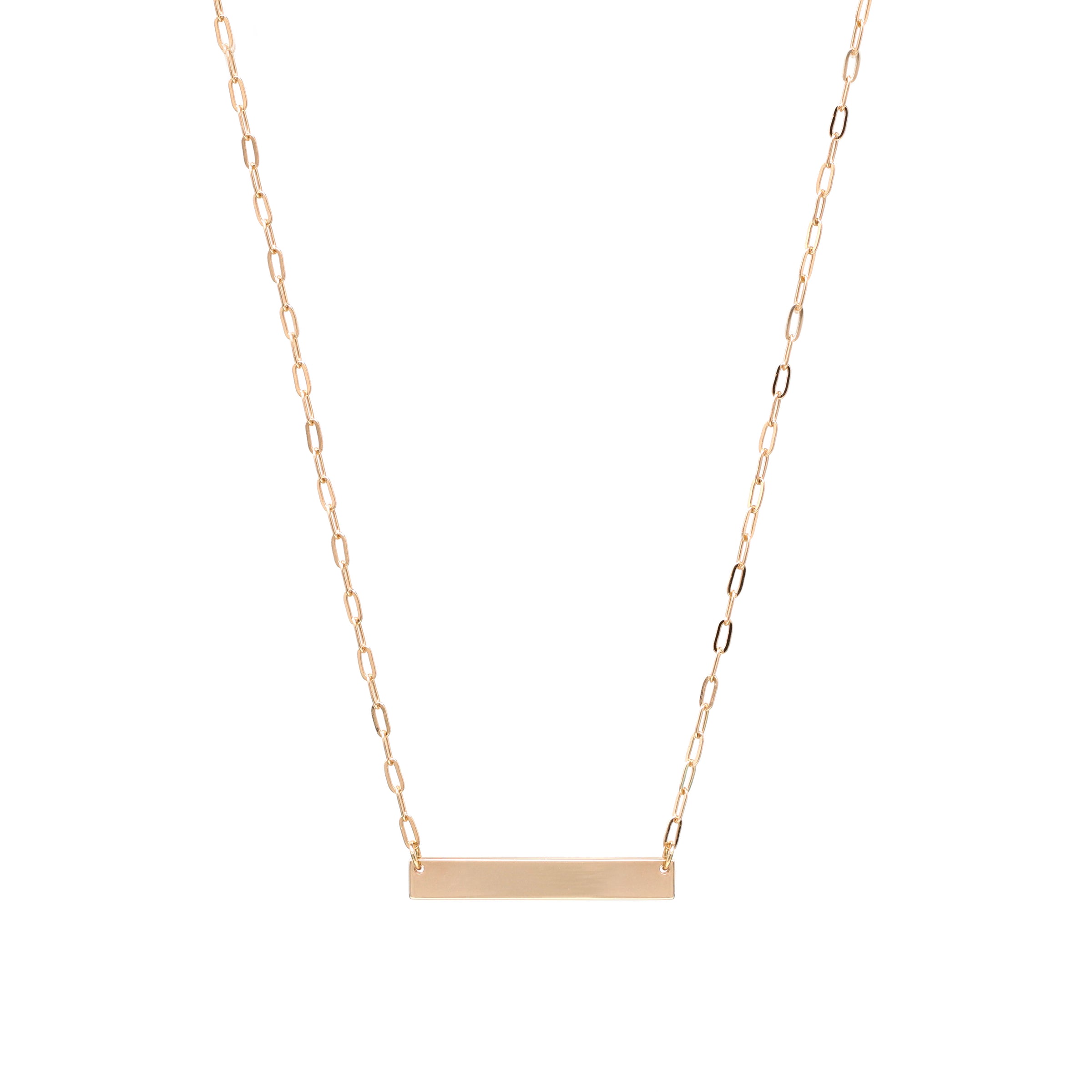 Long Bar Charm Necklace