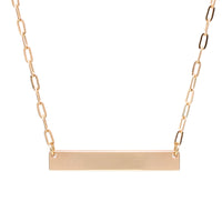 Long Bar Charm Necklace