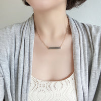 Long Bar Charm Necklace