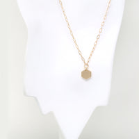 Hexagon Paperclip Chain Necklace