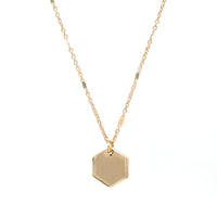 Hexagon Charm Necklace