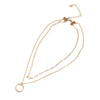 2 Layer Necklace with Pearl