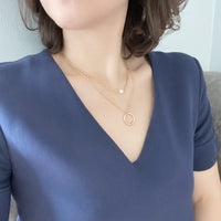 2 Layer Necklace with Pearl