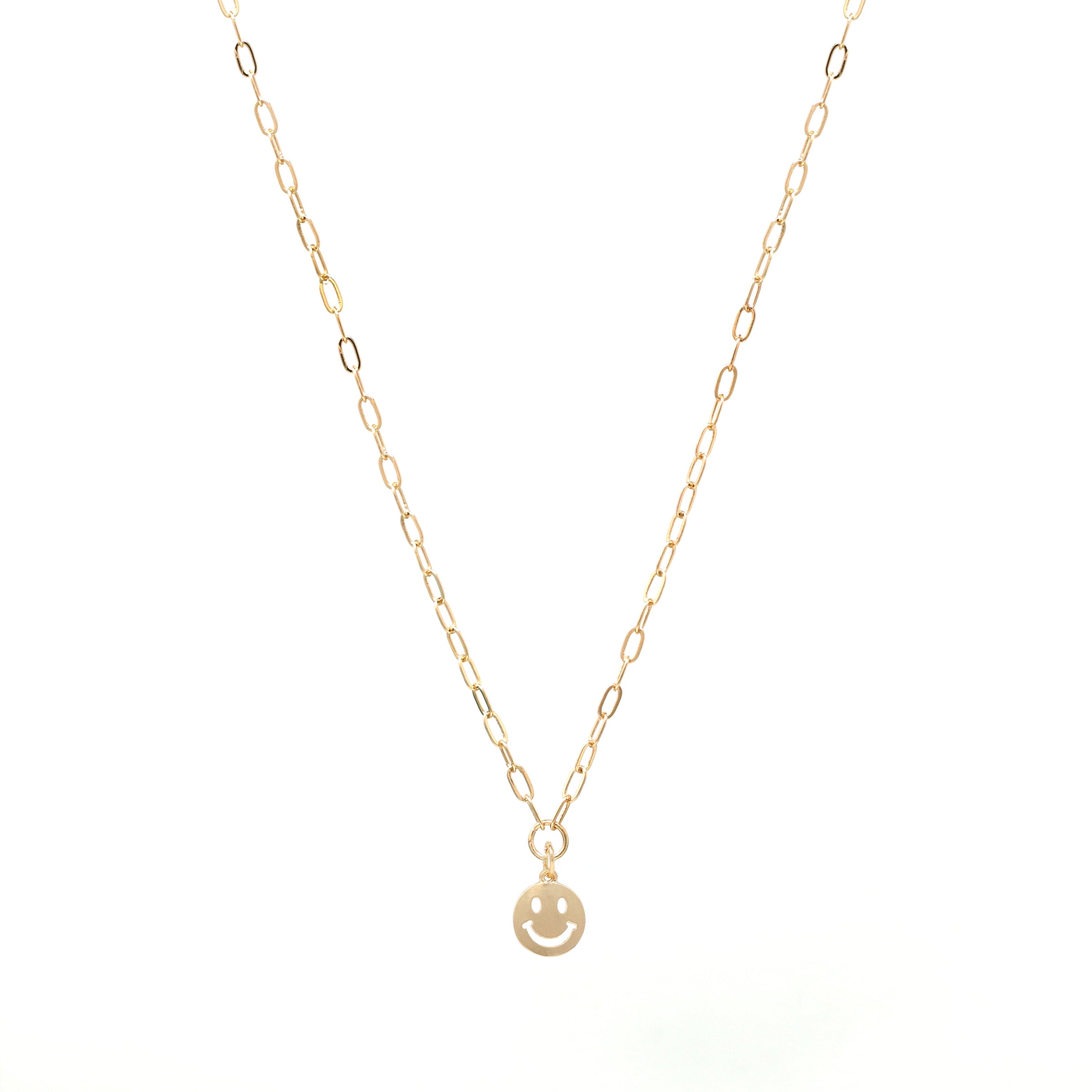 Smiley Face Paperclip Necklace