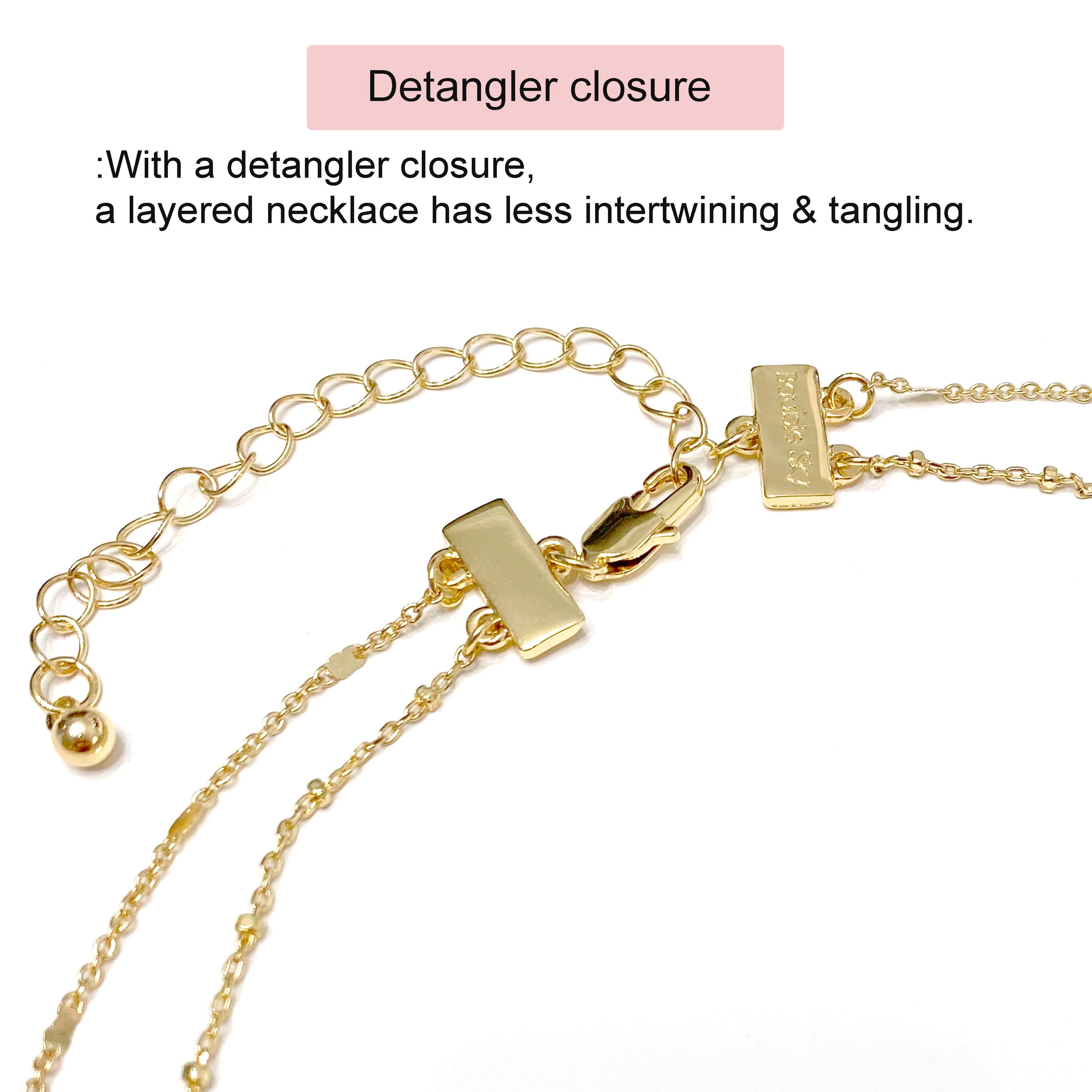 Double Layered Abalone Interlocking Charm Necklace