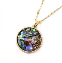 Double Layered Abalone Charm Necklace