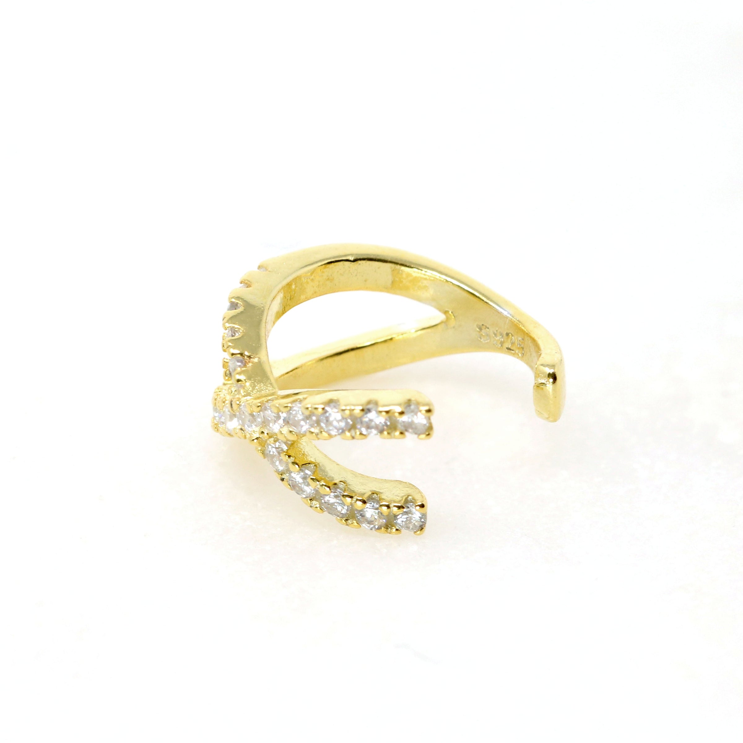 Sterling Silver Cross Ear Cuff - Bauble Sky