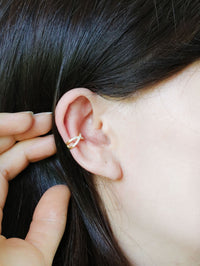 Sterling Silver Cross Ear Cuff - Bauble Sky