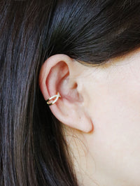 Sterling Silver Cross Ear Cuff - Bauble Sky