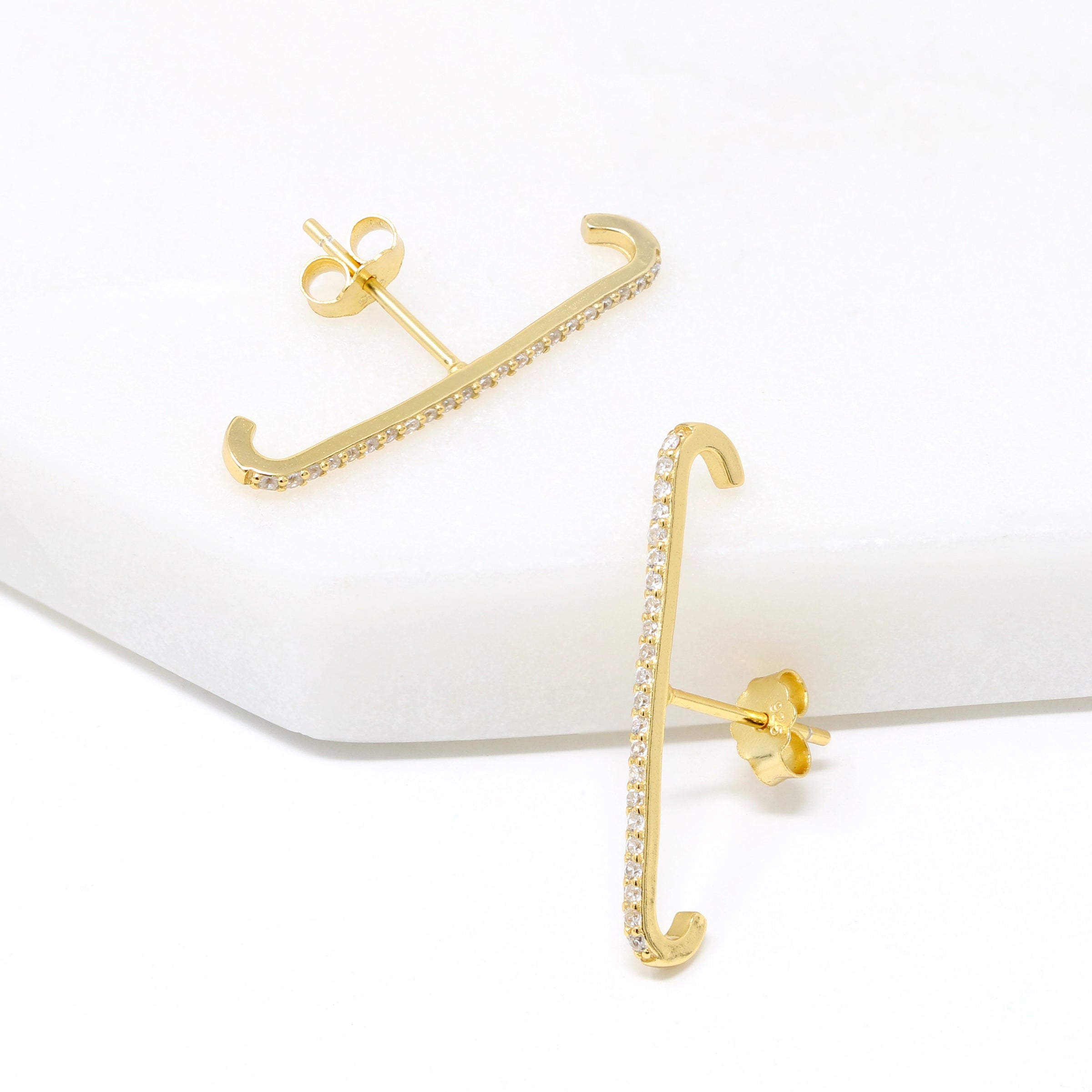 Sterling Silver Bar Ear Cuff - Bauble Sky
