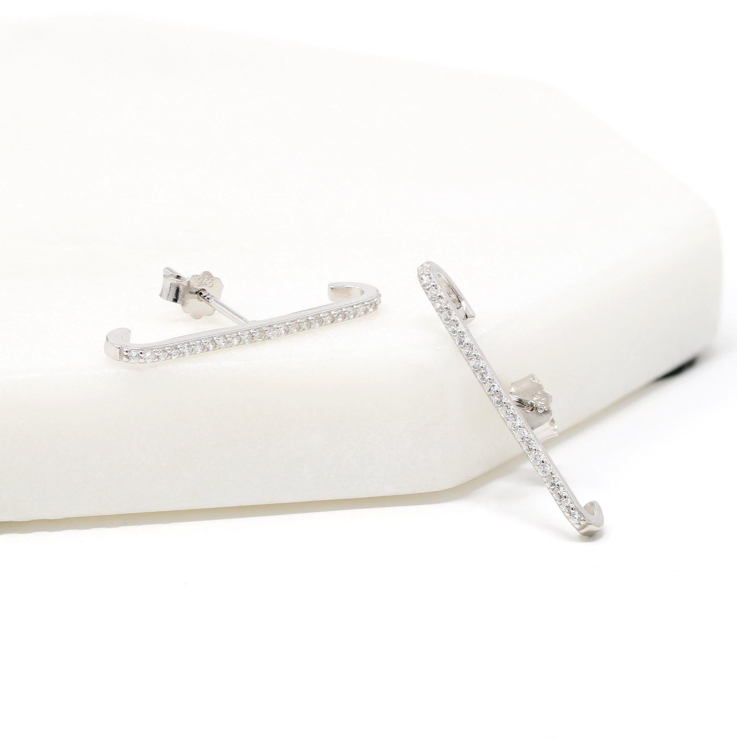 Sterling Silver Bar Ear Cuff - Bauble Sky
