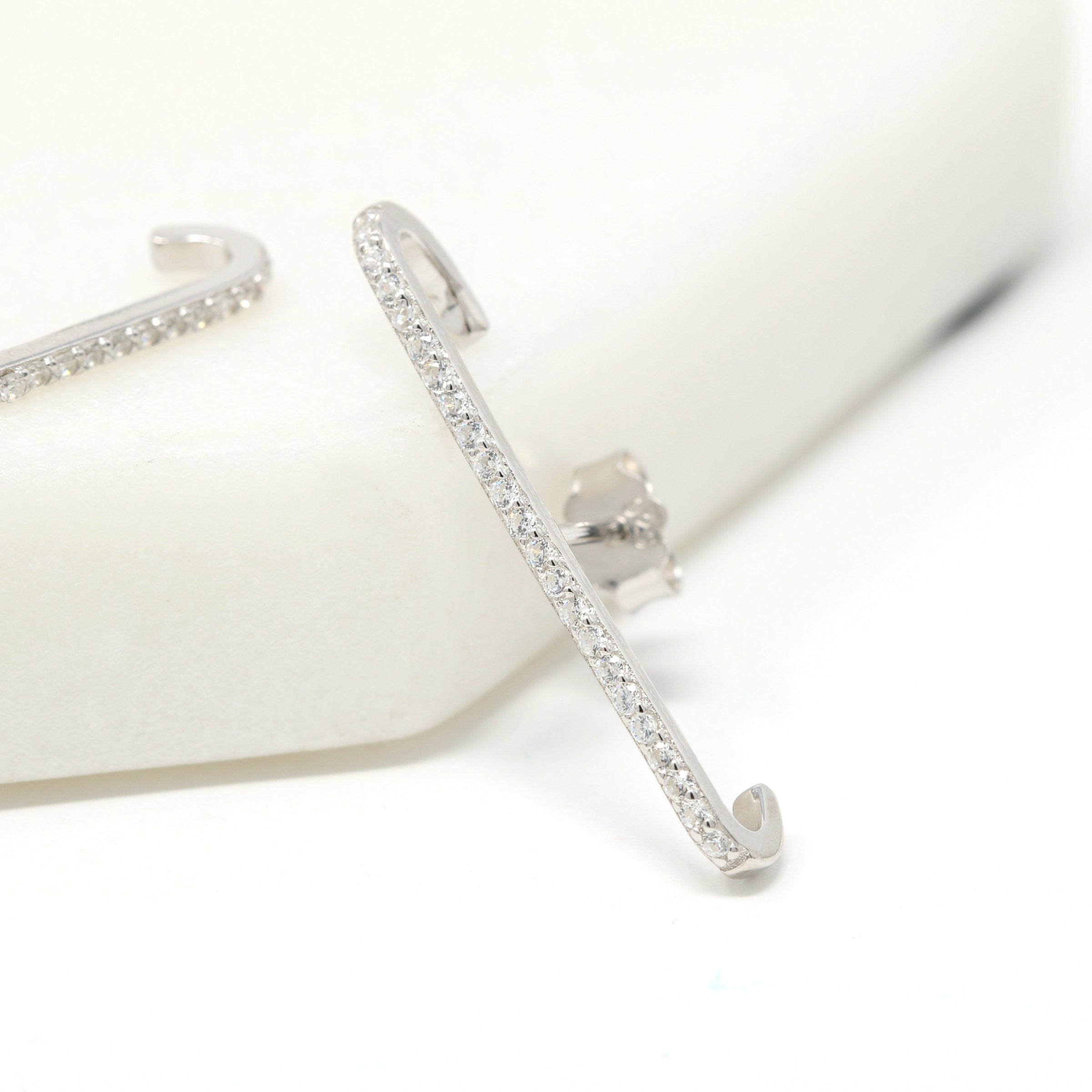 Sterling Silver Bar Ear Cuff - Bauble Sky