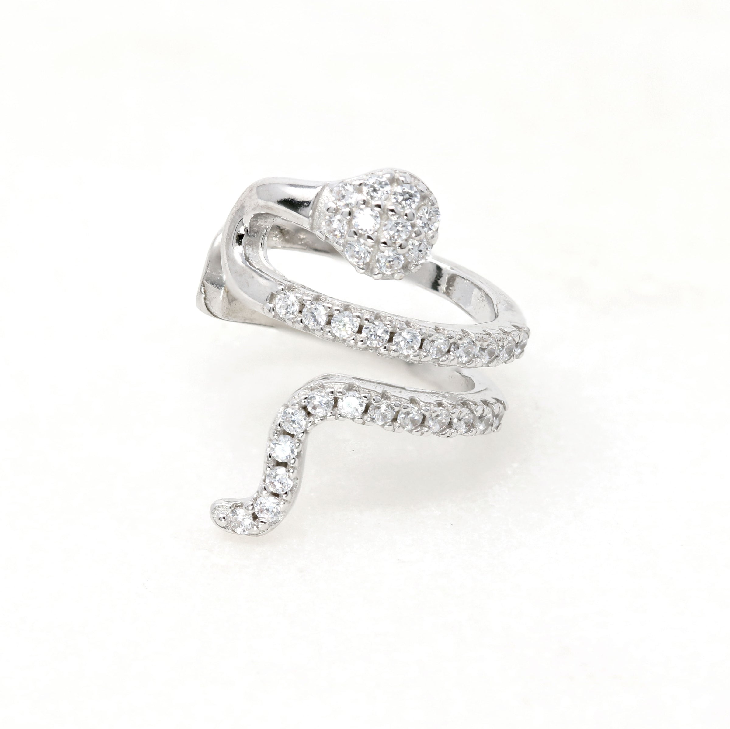 Sterling Silver Snake Ear Cuff - Bauble Sky