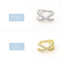 Sterling Silver Cross Ear Cuff - Bauble Sky