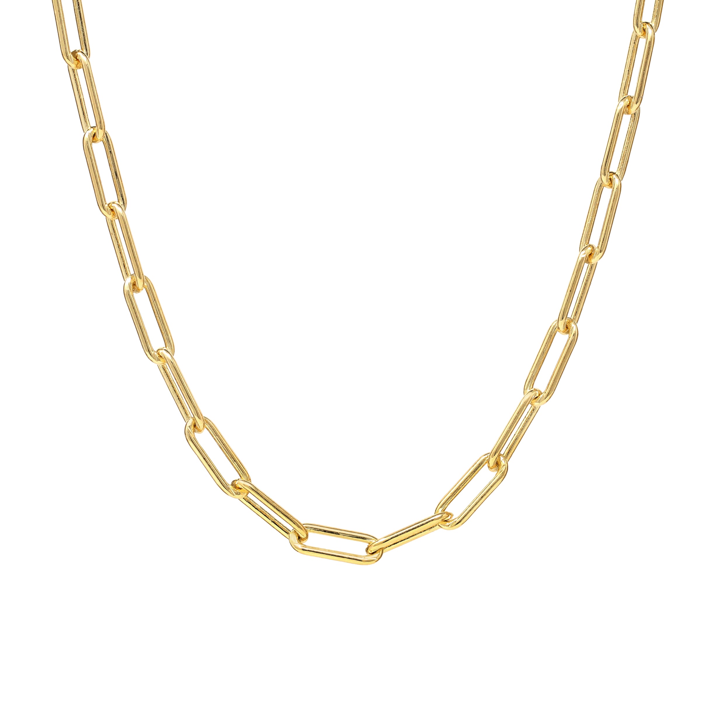 Gold Filled Paperclip Chain Necklace