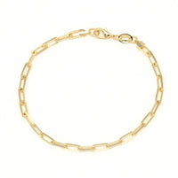 Gold Filled Thin Paperclip Chain Bracelet