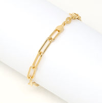 Gold Filled Bold Paperclip Chain Bracelet