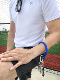 Silicone Key Ring Bracelet with Carabiner Lock - Bauble Sky