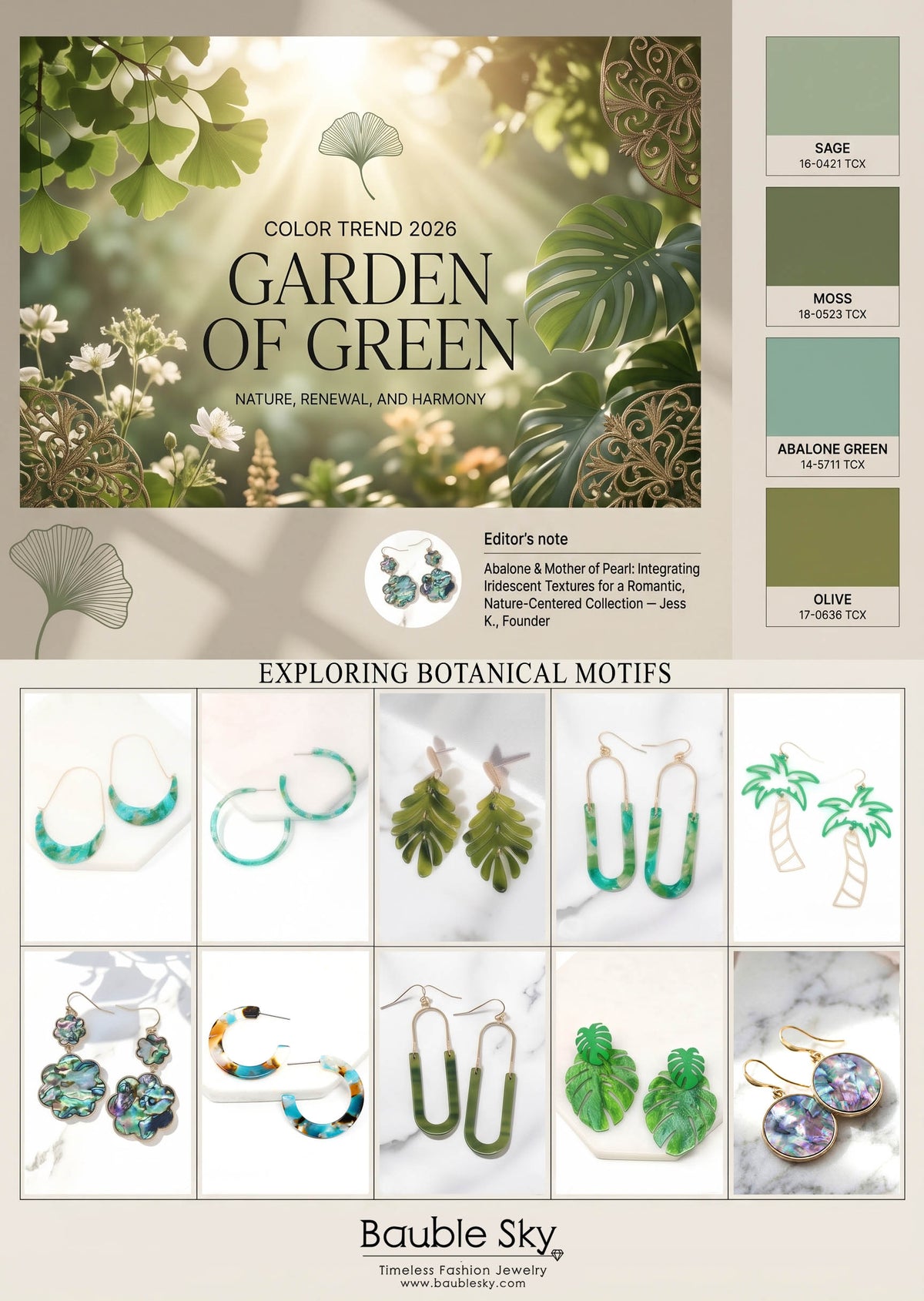 Garden of Green 2026: Transforming Color Trends into Statement Earrings