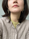 Lightning Bolt Modern Hoop Earrings