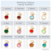 Personalized Initial & Birthstone Mini Carabiner Necklace