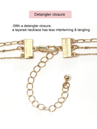 Modern Triple Layered Charm Necklace