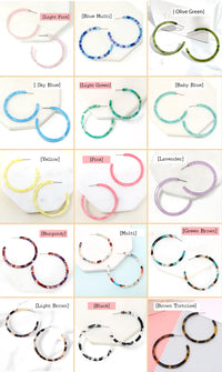 Minimalist Resin Hoop Earrings