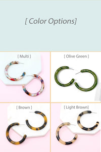 Resin Hoop Earrings