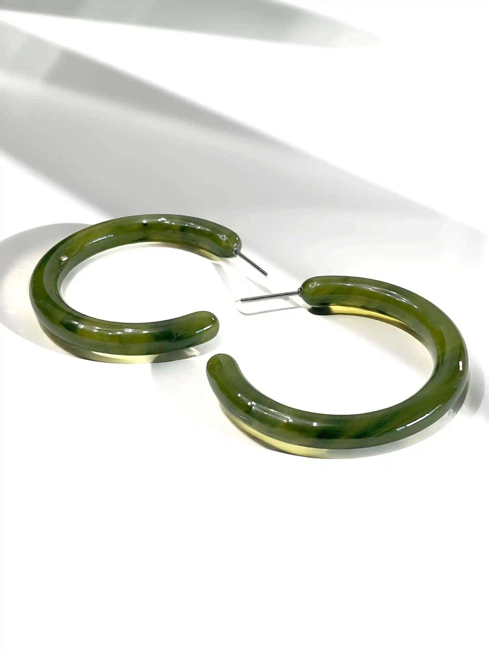 Resin Hoop Earrings