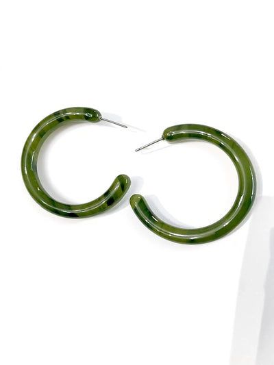 Resin Hoop Earrings