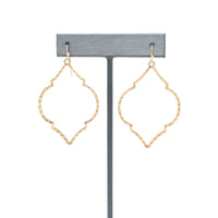 Quatrefoil Lightweight Metal Drop Earrings,