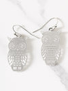 Lightweight Small Filigree Owl Earrings